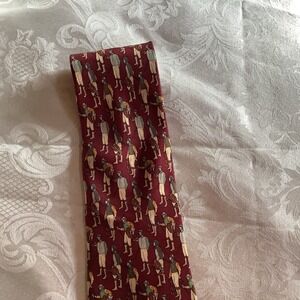 MBP New York Jockey Tie Maroon 100% Silk Made in Korea
